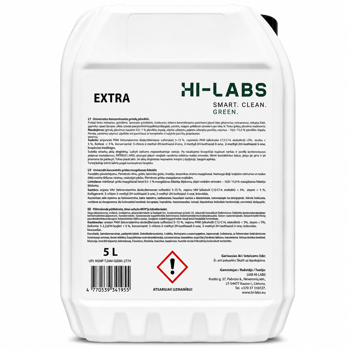 Universal concentrated floor cleaner, HYGĖJA, Extra 5 l (sea scent)