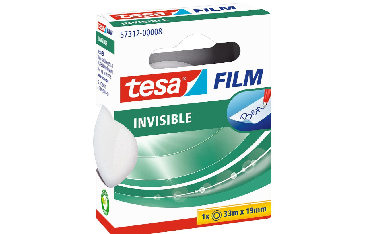 Transparent adhesive tape TESA Invisible Self-Adhesive Tape, invisible after application, easy to use, 19mm x 33m