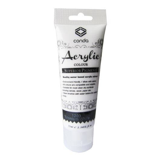 Acrylic paint 75 ml 1203, white