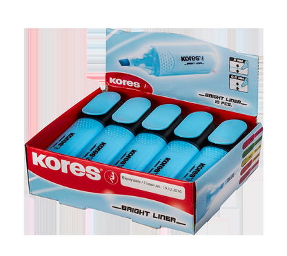 Teksto žymeklis KORES BRIGHT LINER, mėlyna