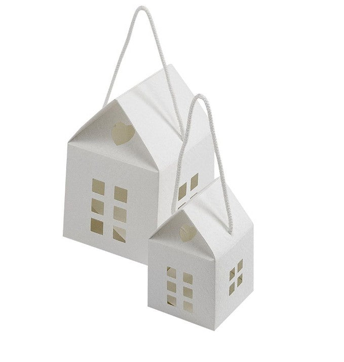 Gift box - house, 120 x 120 x 110 mm, white.