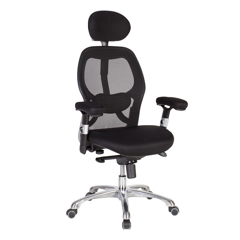 Executive chair OFFICE4YOU GAIOLA, chrome base, black color.
