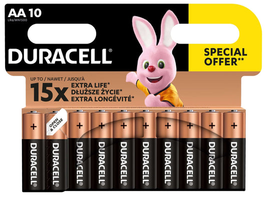Batteries DURACELL AA, 10 pcs.
