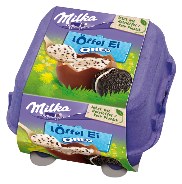 Chocolate eggs MILKA with Oreo and a spoon, 128 g