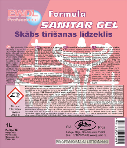WC valiklis EWOL PROFESSIONAL Formula Sanitar gelinis 1 l