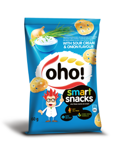 Traškučiai OHO, su grietine ir svogunais, 60 g