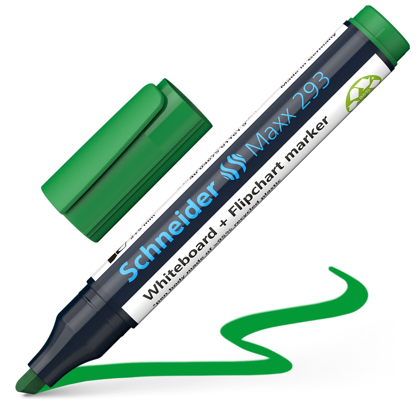 Whiteboard and notepad marker SCHNEIDER MAXX 293, cross-head, green