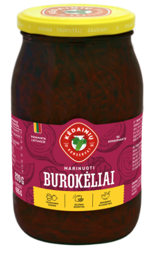 Marinuoti KĖDAINIŲ burokėliai, 900 ml / 495 g