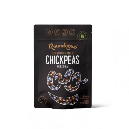 Decorative roasted chickpeas ROUNDOOZE, in dark chocolate, 150 g
