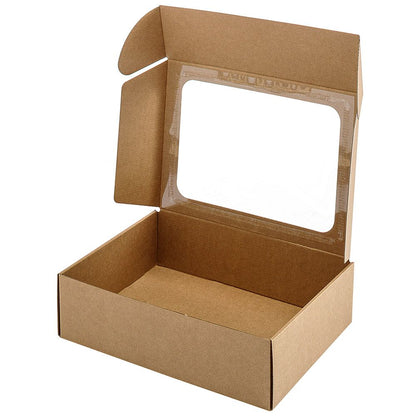 Gift box with window, 305 x 215x 80 mm (A4), brown