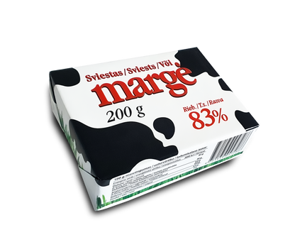 Butter MARGĖ, 83%, 200 g