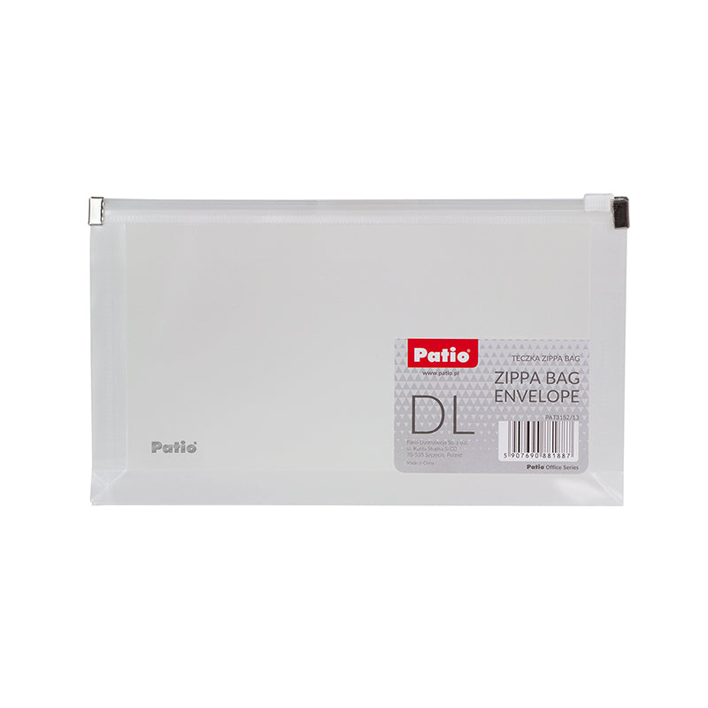 Folder (envelope) PATIO with zipper, DL, transparent