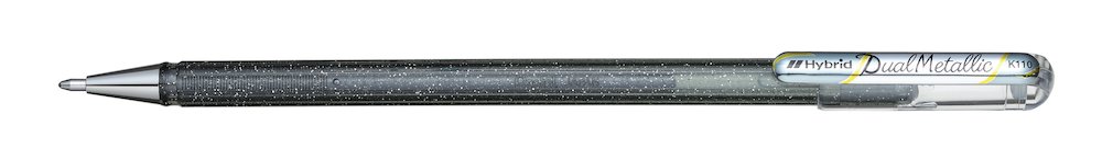 Gel pen PENTEL Hybrid, silver color