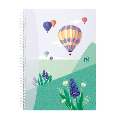 Notebook with spiral OXFORD HORIZONS, B5, 60 sheets, 90 gsm, with squares