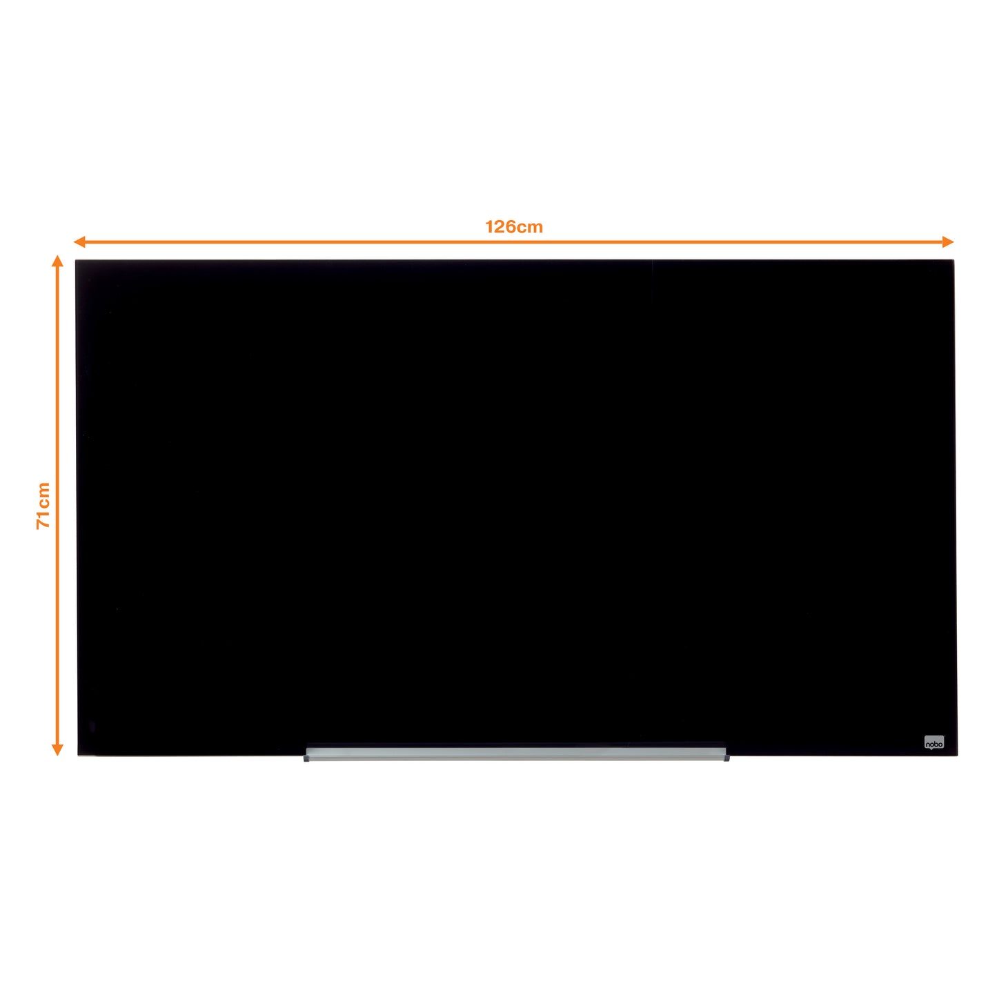 Glass magnetic board NOBO Impression Pro, widescreen 57, 126x71cm, black