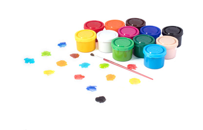 Guašas tempera JOVI, 35 ml, 12 spalvų rinkinys su teptuku