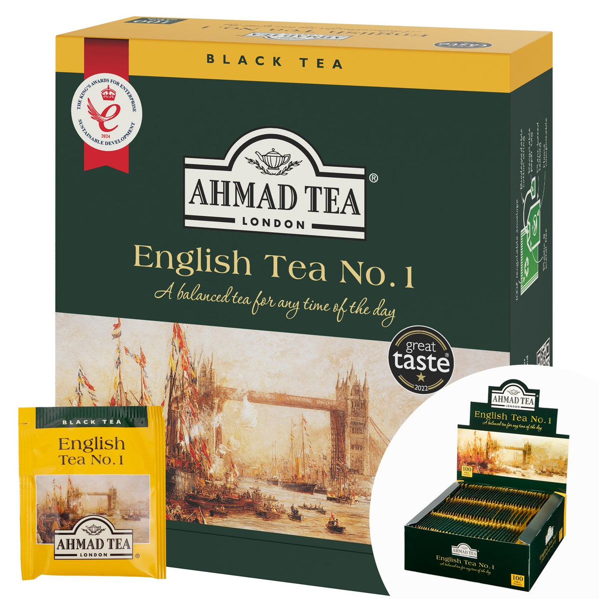 Black tea AHMAD Alu ENGLISH TEA N1, 100 x 2 g tea bags
