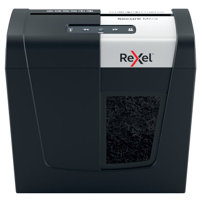 Dokumentų naikiklis Rexel Secure MC3, Whisper-Shred™, P-5, 2x15mm, 10L