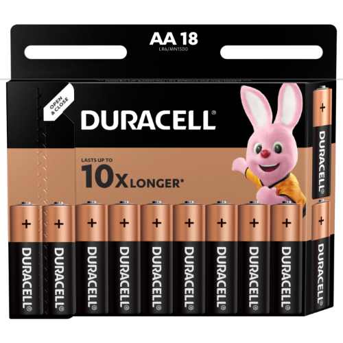 Batteries DURACELL AA, LR6 18 pcs.