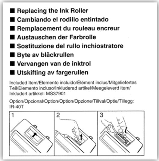 Ink cartridge for printing calculator CASIO HR-150RCE, 65 x 165 x 295 mm