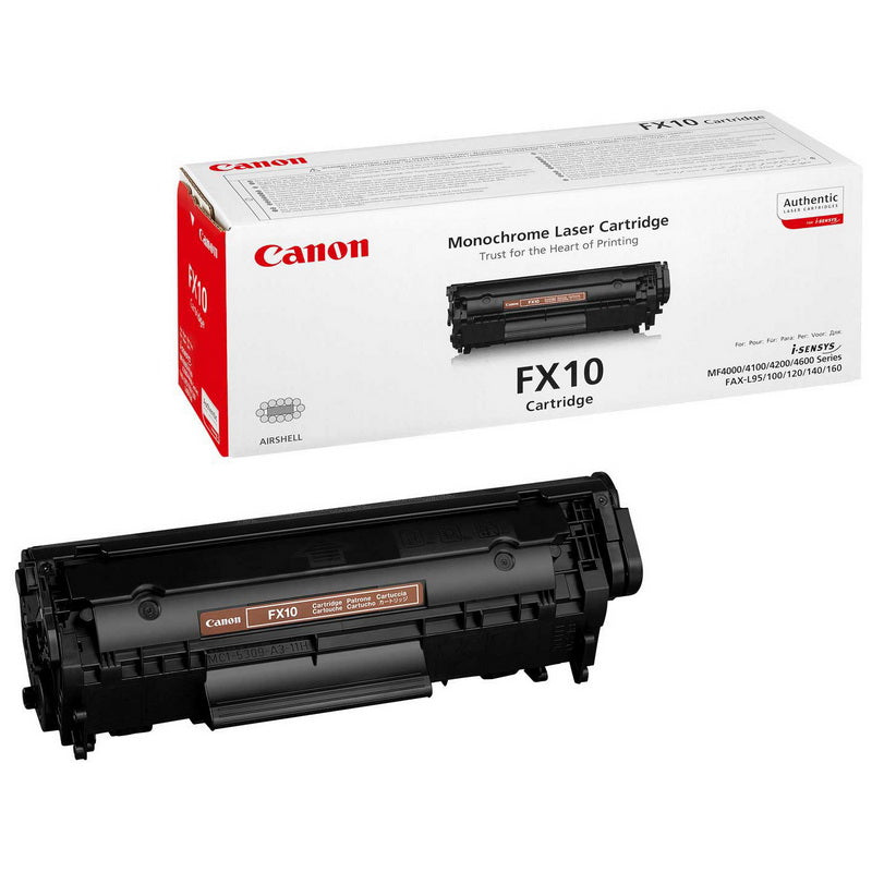 Canon FX-10 (0263B002), black cartridge for laser printers, 2000 pages.
