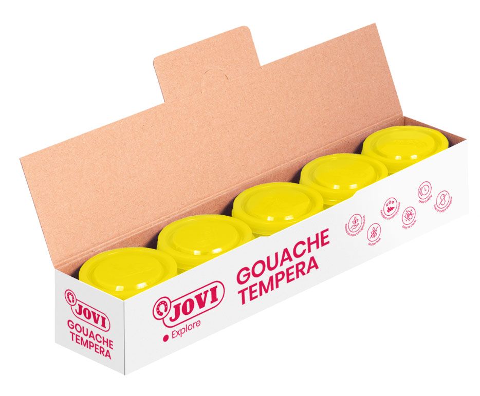 Guašas tempera JOVI Scholar, 5vnt. po 35ml, auksinės sp.
