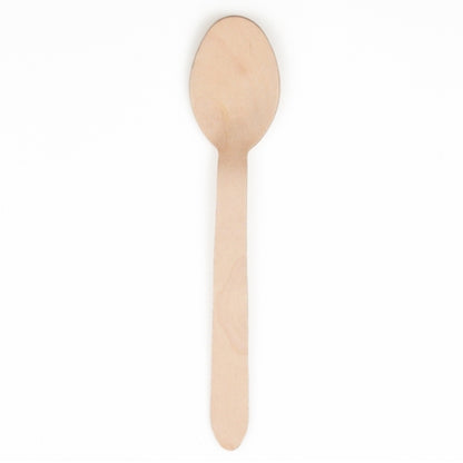 Disposable spoons, wooden, 10pcs