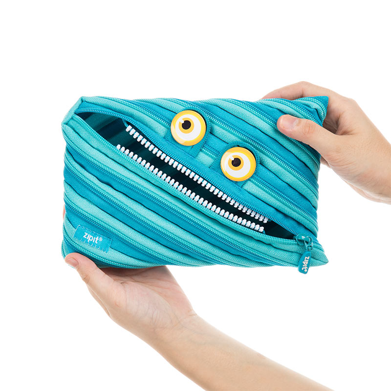 Pencil case ZIPIT Wildlings Jumbo Pouch, ZTMJ-WD-CRE, blue