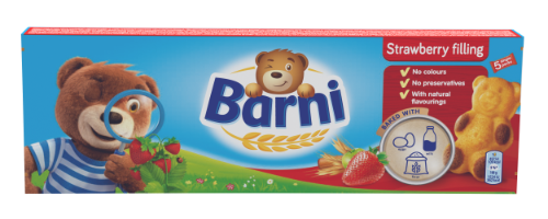 Sausainiai BARNI Strawberry puree, 150 g