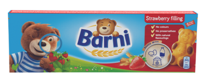 Sausainiai BARNI Strawberry puree, 150 g