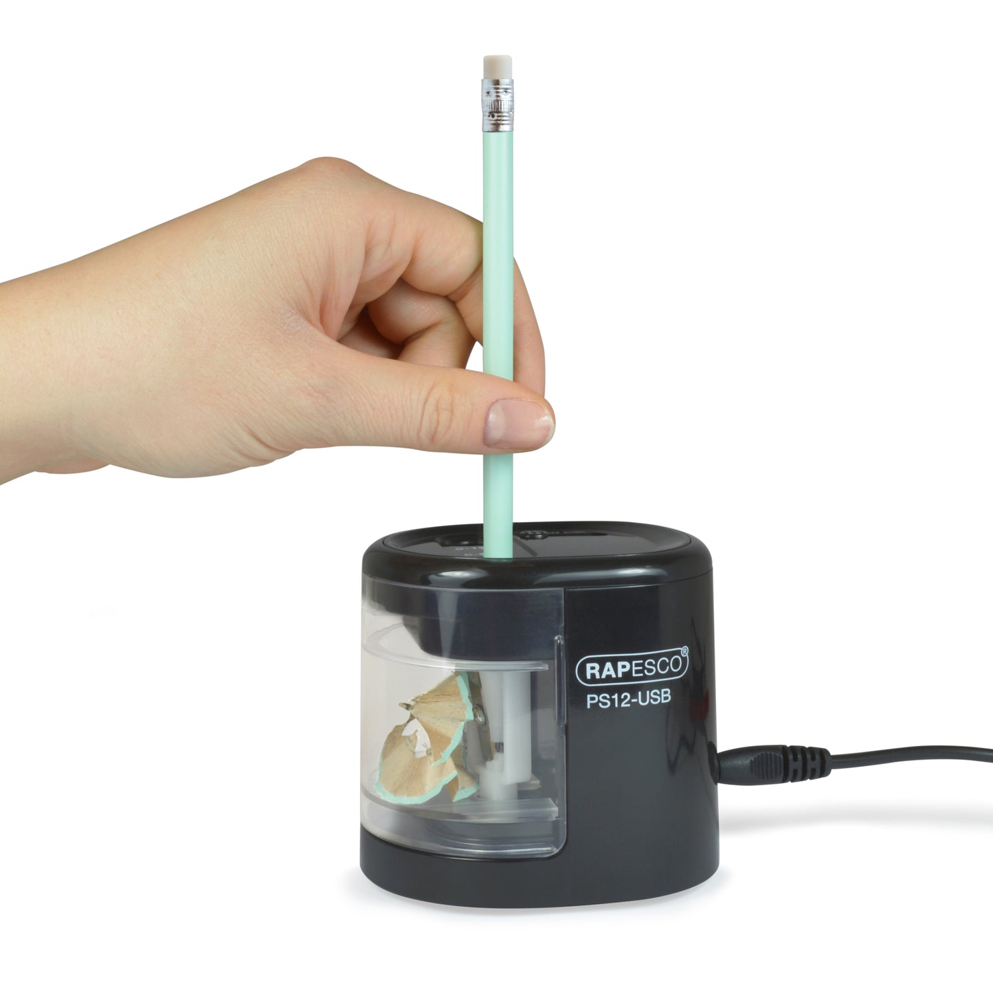 Automatic electric RAPESCO sharpener, black