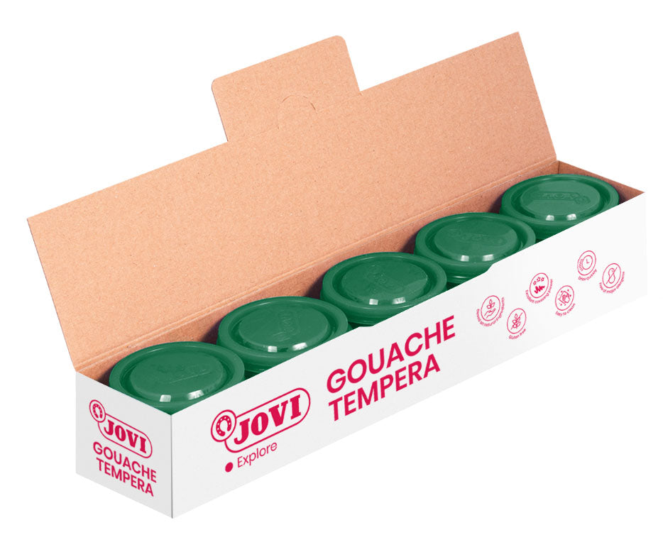 Gouache JOVI Scholar, 5 pcs. 35ml each, light green color