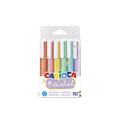 Text markers CARIOCA, pastel, 6 pcs.