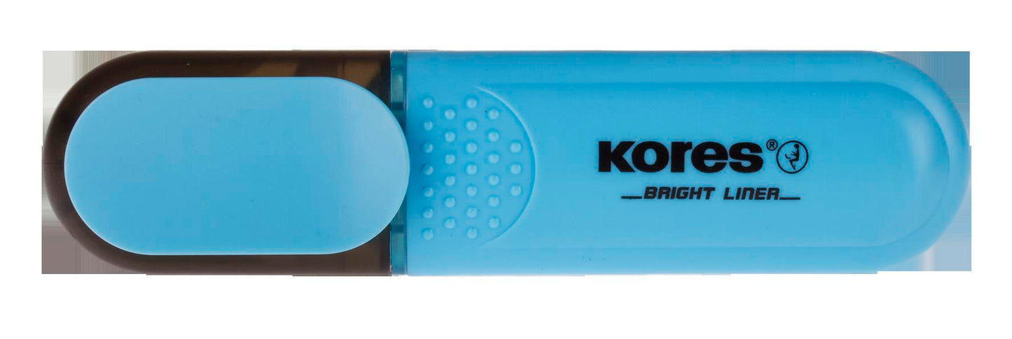 Teksto žymeklis KORES BRIGHT LINER, mėlyna