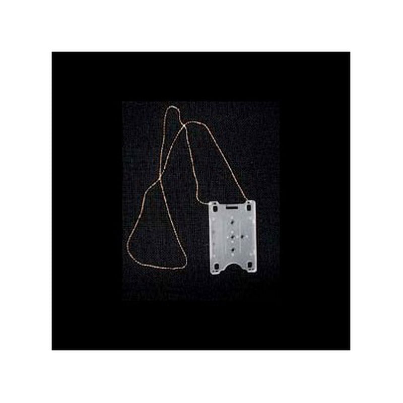 Magnetic name card holder with chain, blue