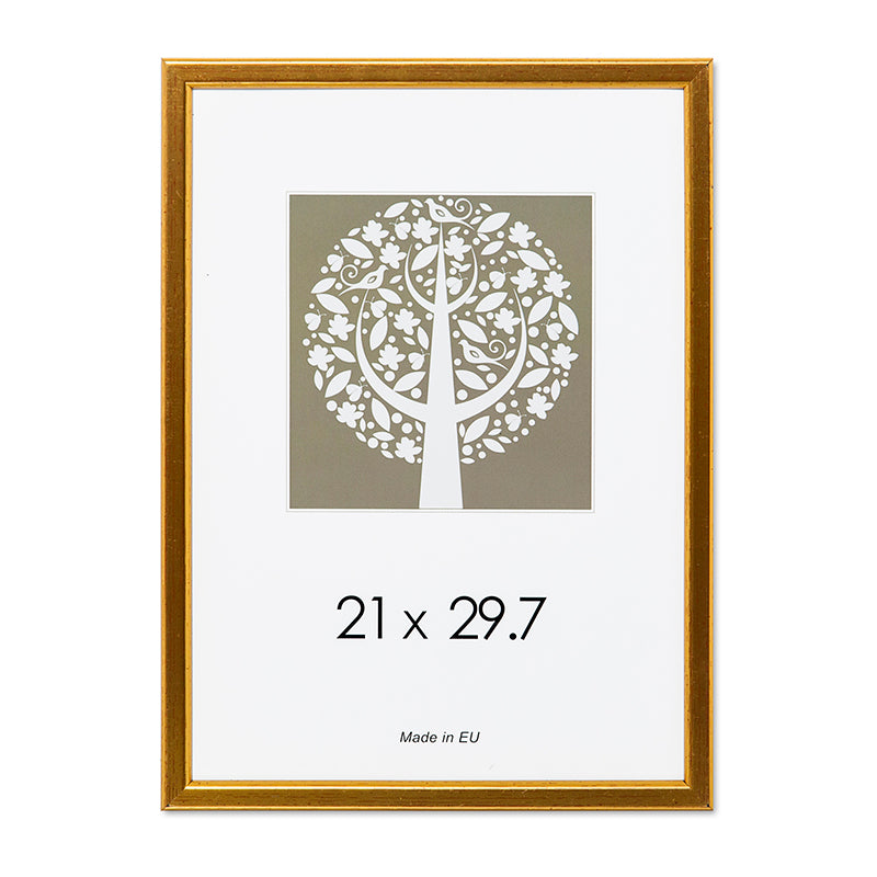Nuotraukų rėmelis, plastikinis, A4, 21x29,7 cm,  aukso sp.