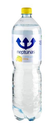 Natural mineral water NEPTUNE, carbonated, lemon flavor, 1.5 l D