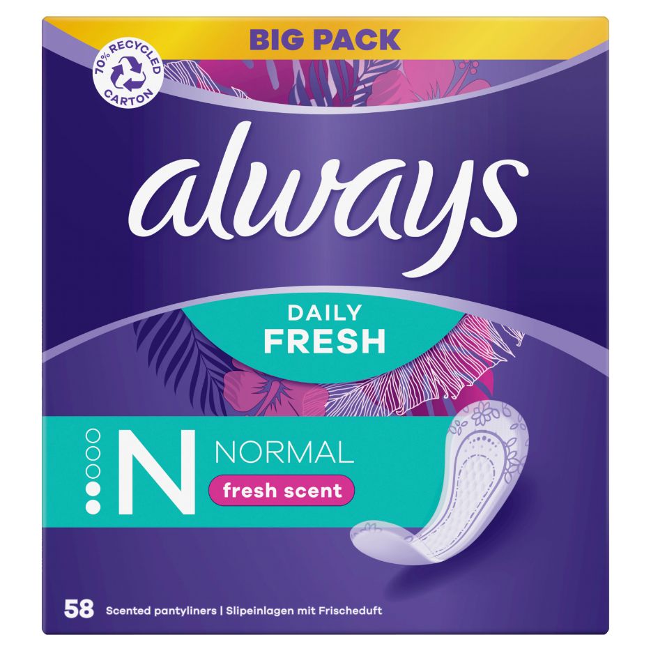 Higieniniai įklotai ALWAYS Normal Deo, 58 vnt.
