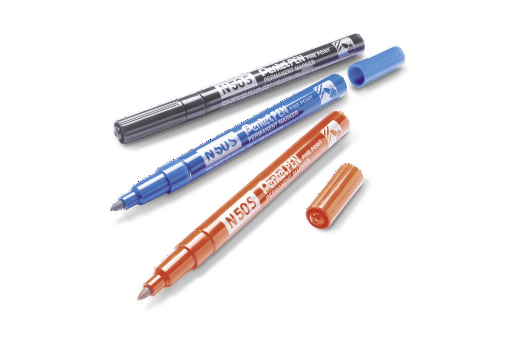 Permanent marker Pentel Tool Pen N50S, 1mm, 4 pcs, assorted colors