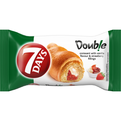 Raguolis 7 DAYS, su vanilės skonio įdaru ir braškių įdaru, 60 g