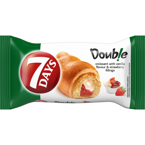 7 DAYS croissant, with vanilla and strawberry filling, 60 g
