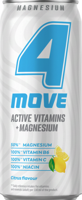 Vitamininis vanduo 4MOVE Active Vitamin Magnesium + Vitamins, 330 ml