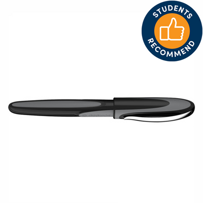 SCHNEIDER RAY pen, 0.7mm, dark grey body, blue ink (also suitable for left-handed people)