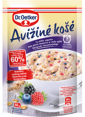 Avižinė košė DR.OETKER, su miško uogomis, 60g