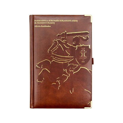 Historical calendar 2026, PU, ​​A5, brown edges, brown color. LT