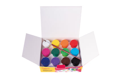 Guašas tempera JOVI, 15ml, 12 spalvų rinkinys + teptuku