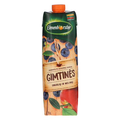 Apple and blueberry juice drink ELMENHORSTER Native, 30%, 1 l