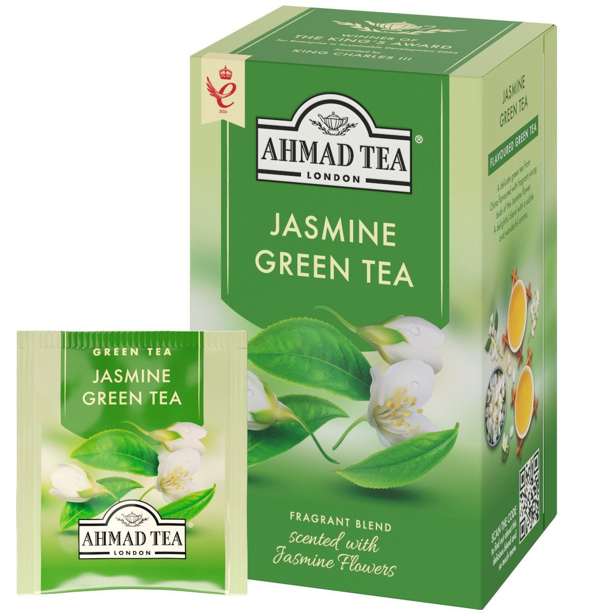 Tea AHMAD ALU JASMINE GREEN, 20 sachets with thread
