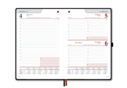 Calendar FASHION SPECIAL EDITION, 2026, PU, ​​A5, dark grey LT
