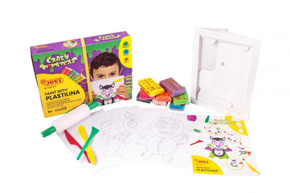 Spalvinimo plastilinu rinkinys JOVI CRAZY MONSTER, su priedais